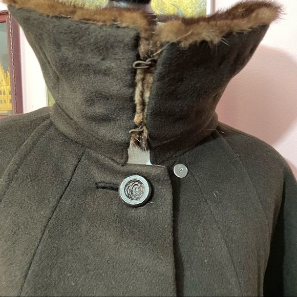 Vintage Bonwitt Teller Junior Forecast Wool Coat with Mink Fur Trim - Picture 13 of 16